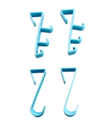 Over The Door Hooks Hangers, Laundry Hanger Blue Plastic 4 Pack Coats To... - $7.91