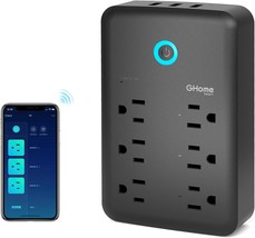 Ghome Smart Plug Outlet Extender, Usb Wall Charger With 3 Individual, 15A/1800W - £27.59 GBP