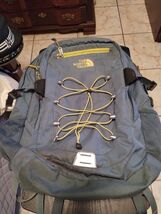 THE NORTH FACE UNISEX BOREALIS LIGHT BLUE AND YELLOW BACKPACK LAPTOP BOO... - $64.83 CAD