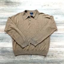 Dockers Men Large Long Sleeve Sweater Lightweight Brown Casual Work Office Warm - £14.47 GBP