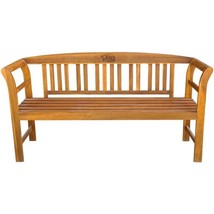 Outdoor Garden Patio Balcony Wooden Solid Acacia Wood Bench Chair Seat B... - $160.22+