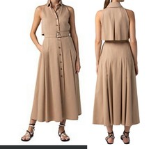 Akris Khaki dress stunning sz 8 $1200 - £315.75 GBP