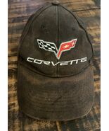 Corvette Dark Brown Cloth-BACK Hat Ball Cap HOT RODS PLUS - $9.90