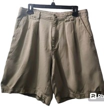 Tommy Bahama Relax Fit Chino Shorts Men&#39;s 34 Khaki 100% Silk Summer Beac... - $34.64