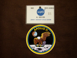 Armstrong Aldrin Collins Apollo 11 Ksc Vintage Mdc Bios Credential Badge Beauty - £553.94 GBP