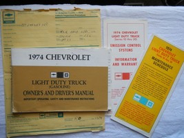 1974 74 Chevrolet Light Duty Truck gasoline Owner&#39;s and Driver&#39;s manual - $7.89