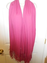 Solid Color Plain Long mauve Scarf Wrap Shawl Classic Fashion Fringe Tassels - $7.56