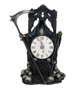 Black Death Grim Reaper With Scythe Time Waits For No Man Table Clock Fi... - €54,05 EUR