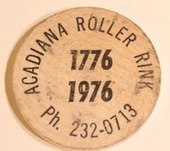 Vintage Wooden Nickel Acadiana Roller Rink 1976 - $4.94