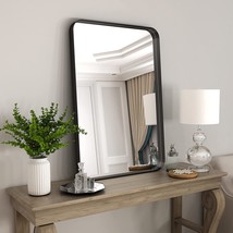 Rectangle Metal Frame Wall Mirror - 18 X 28 Inch Bathroom Wall Mounted Vanity Mi - £133.67 GBP