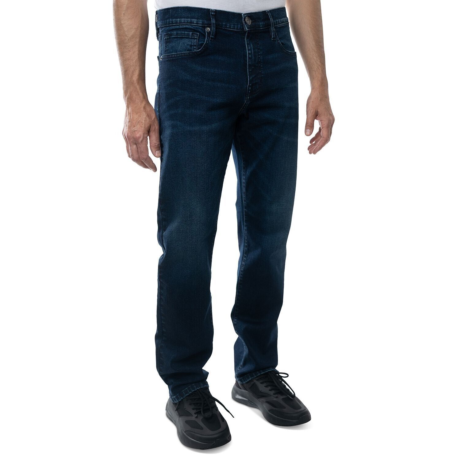 Lazer Men&#39;s Straight-Fit Stretch Jeans Blue 32x34 B4HP - $19.95