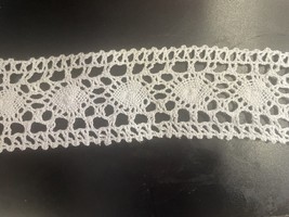 5 Yards  White Cotton Crochet  Lace Machine Cluny trim 2” - $187.52 MXN