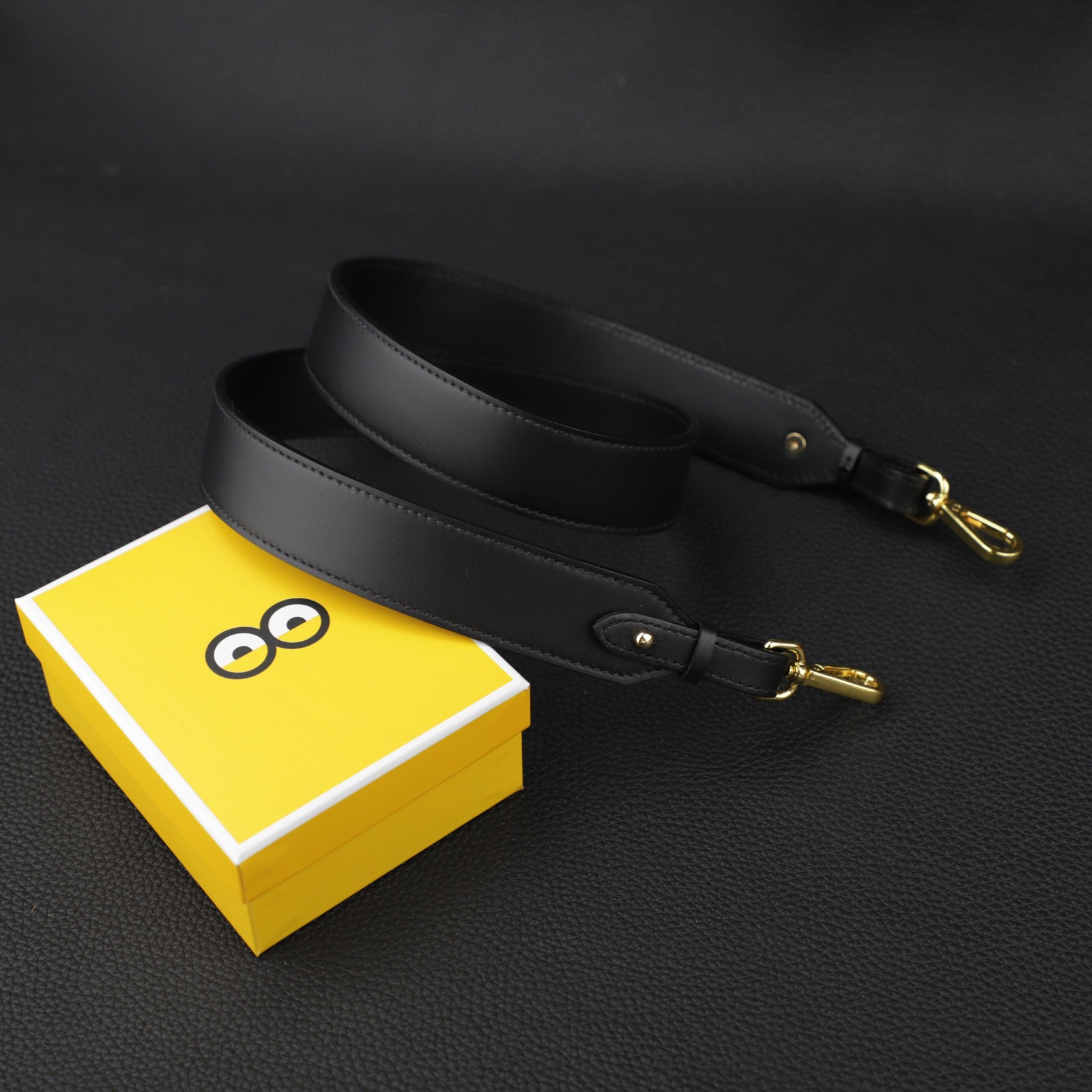 3.0cm wide Black swift leather shoulder bag strap, remove hooks shoulder strap p