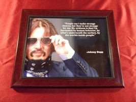 Beautiful Medium Framed Johnny Depp &quot;Strange Choices&quot; Quote Photo 15.5&quot; X 12.5&quot; - £26.63 GBP