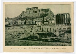 Hamburg American Line Cruise 1914 Picture Card Wonderful Ruins at Athens Greece - £13.96 GBP