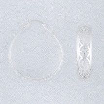 Large Filigree Hoop Earrings Sterling Silver - £11.93 GBP