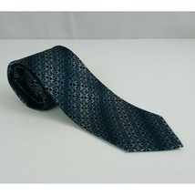 Van Huesen Blue &amp; Silver Tie With Floral Designs - £10.07 GBP