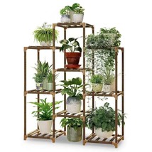 Natural Wood Bookcase Plant Stand Shelving Rack - Holds up to 9 Planters - $3,877.91 MXN