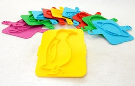 Brookstone Sand Stamps, Colorful Set of 10 Fun Shapes ~ Straps To Hands or Feet - £10.14 GBP