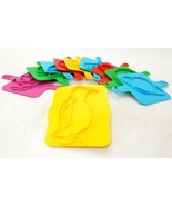 Brookstone Sand Stamps, Colorful Set of 10 Fun Shapes ~ Straps To Hands ... - $17.40 CAD