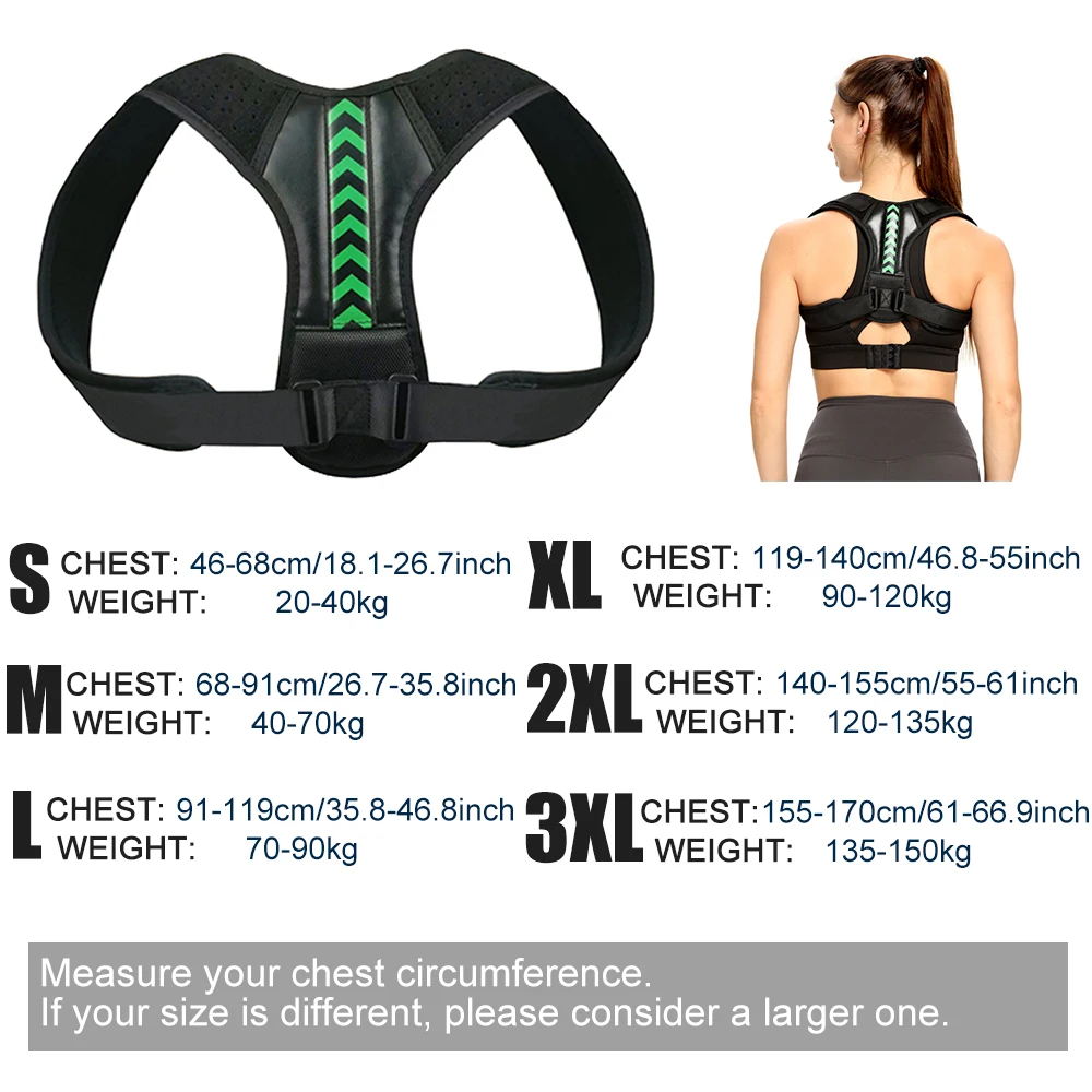 Tcare Back Posture Corrector Corset Adjustable Unisex Back ce Support Cl... - $48.40