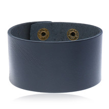 ZORCVENS Fashion Punk Vintage Adjustable Length Wrap Wristband Wide Leather Brac - £11.41 GBP