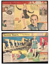 Feg Murray SEEIN' STARS - 2 strips Gloria Stuart, Miriam Hopkins, Bing C... - $9.85
