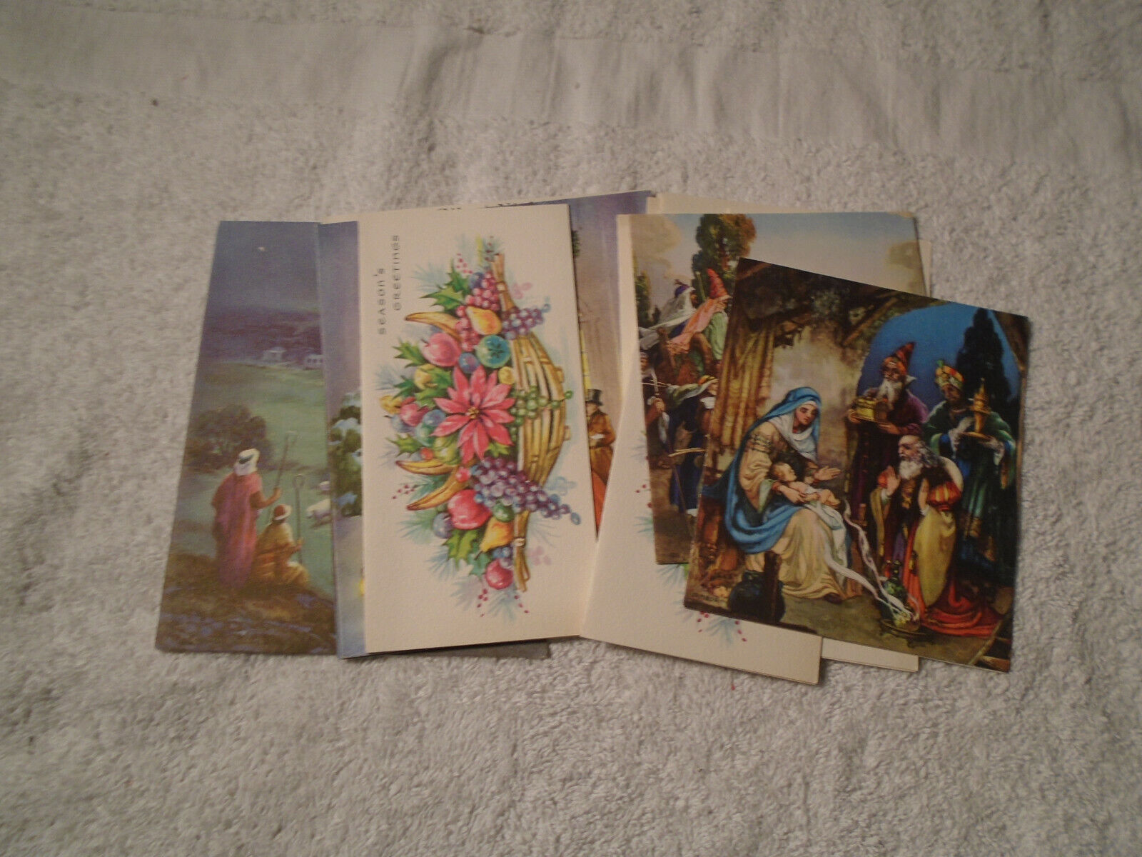 13 Vintage 1950s Gibson assorted Christmas New Year Holiday cards new unused - £23.32 GBP
