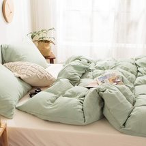 Sage Green Color Cotton Duvet Cover Set Organic Duvet Cover Stonewashed softened - £26.80 GBP+
