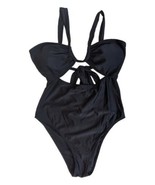 Womens Black Cut Out Bathing Suit One Piece Swimsuit Size Small - £11.64 GBP