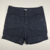 DOCKERS Bermuda Walking Shorts Women&#39;s Size 6 Jean Shorts Dark Wash Blue Denim - £11.95 GBP