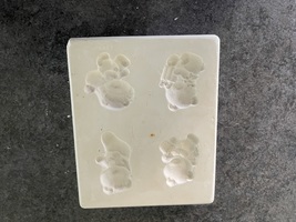 4 Small Christmas Teddy Bears Open Pour Lakeland Ceramic Mold #134 - $47.05 MXN