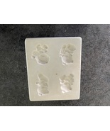 4 Small Christmas Teddy Bears Open Pour Lakeland Ceramic Mold #134 - $3.45 CAD