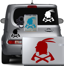 Native American with Two Tomahawks Vinyl Decal Sticker Spirit Indian Spi... - $3.95+