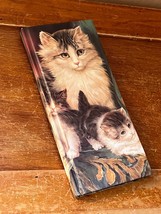 Yung Hsin Momma Kitty Cat w Two Kitten Small Tall Narrow Hardcover Addre... - $8.59