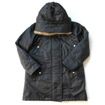NWT J.Crew Petite Perfect Winter Parka in Black Fur Hooded Primaloft Coat MP - £127.60 GBP
