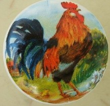 Cabinet Knobs Knob Red Blue Rooster CHICKEN Leghorn - $5.44