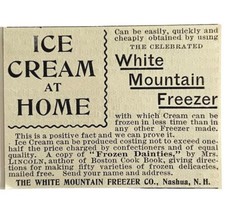 White Mountain Ice Cream Freezer 1894 Advertisement Victorian Dessert 2 ADBN1LL - £7.87 GBP