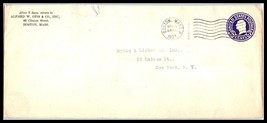 1937 US Cover - Alfred W Otis Co, Boston, Massachusetts to New York, NY W6  - £2.21 GBP