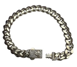 Cubic zirconia Unisex Bracelet 14kt Yellow Gold 415509 - £782.35 GBP