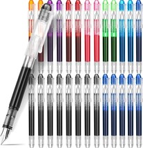 Marspark 26 Pcs\. Disposable Fountain Pens With Broad Point, Colorful Fo... - $31.92