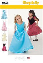 SIMPLICITY 1074 Toddlers&#39; &amp; Child&#39;s Dress in Two Lengths Sewing Template, Size A - $4.40