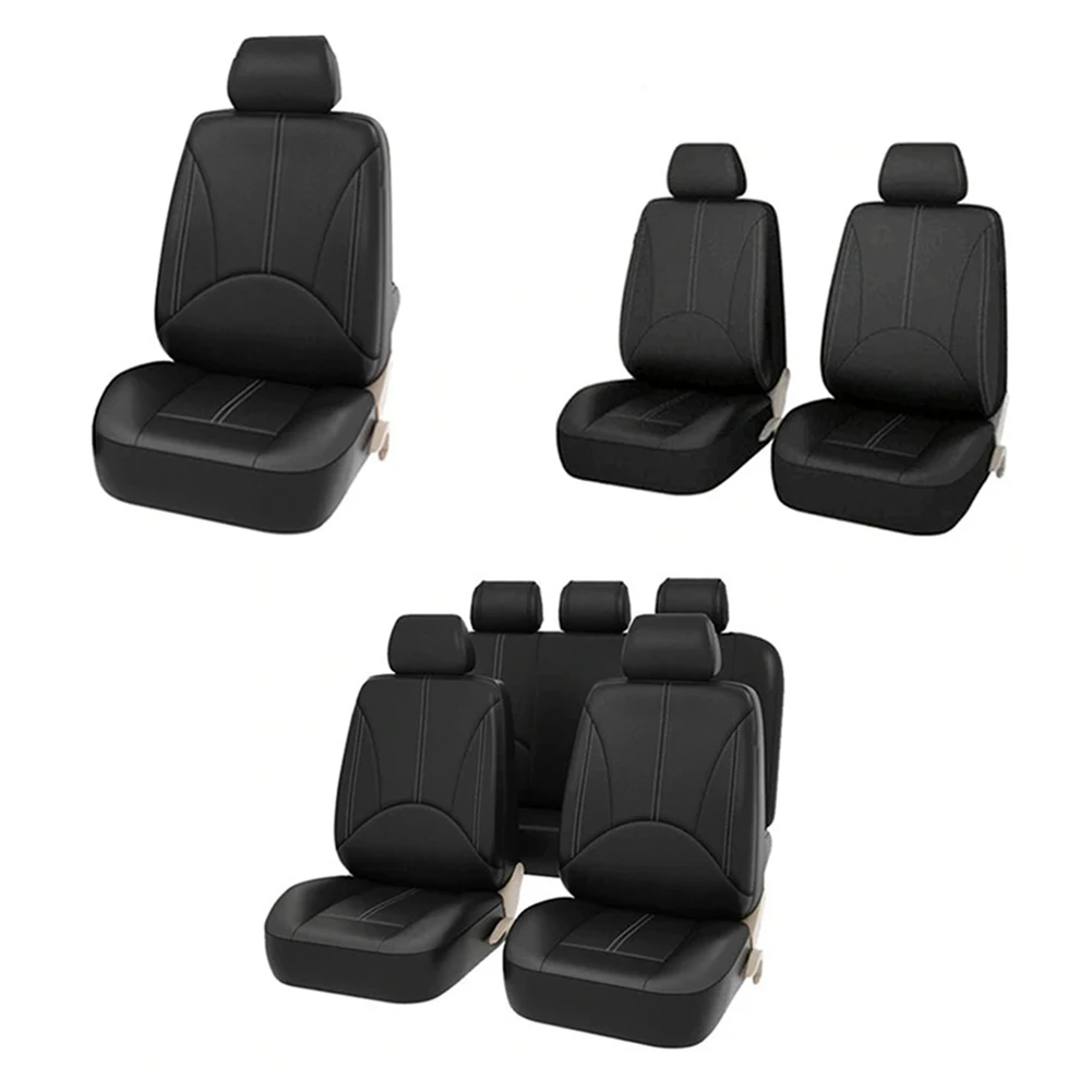 Four Seasons PU Leather Car Seat Covers Set Automobile Seat Protector Universal - £14.42 GBP+