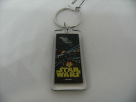 Disney Star Wars Logo Galaxy Space Ship Battle Keychain Keyring Ring Col... - $16.44