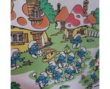 VINTAGE 1980&#39;s SMURF&#39;S TWIN FITTED SHEET FOR KIDS BED OR USED AS FABRIC ... - $42.75