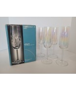 4 Royal Leerdam Holland Allegro Champagne Glasses Vintage Iredescent  - $51.87 CAD