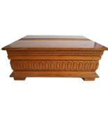 Vintage Ornate Musical Wood Trinket, storage, jewelry box w/ Mirror Esta... - $15.99
