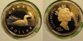 1952 2002 Canada Frosted One Dollar Loonie Proof - $5.96
