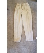 Vintage 80&#39;s Women&#39;s Justin Allen Tan Pants Slacks Pleated Front Size 5-... - $31.96 CAD