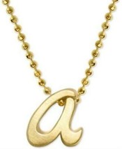 Alex Woo Scripted Initial 16 Inches Pendant Necklace in 14k Gold - £506.47 GBP